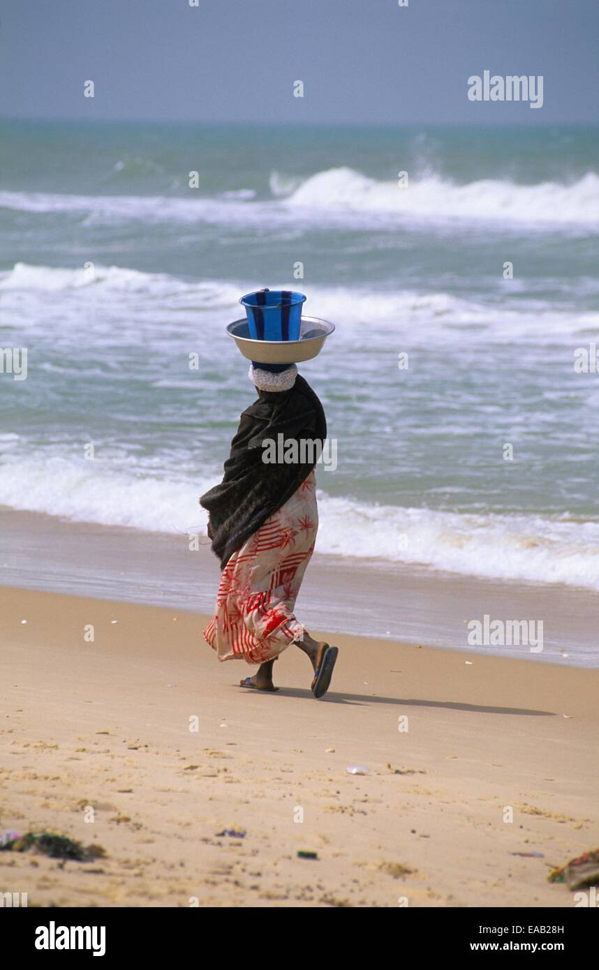 Beach of langue de Barbarie, Saint Louis ,Senegal Stock Photo