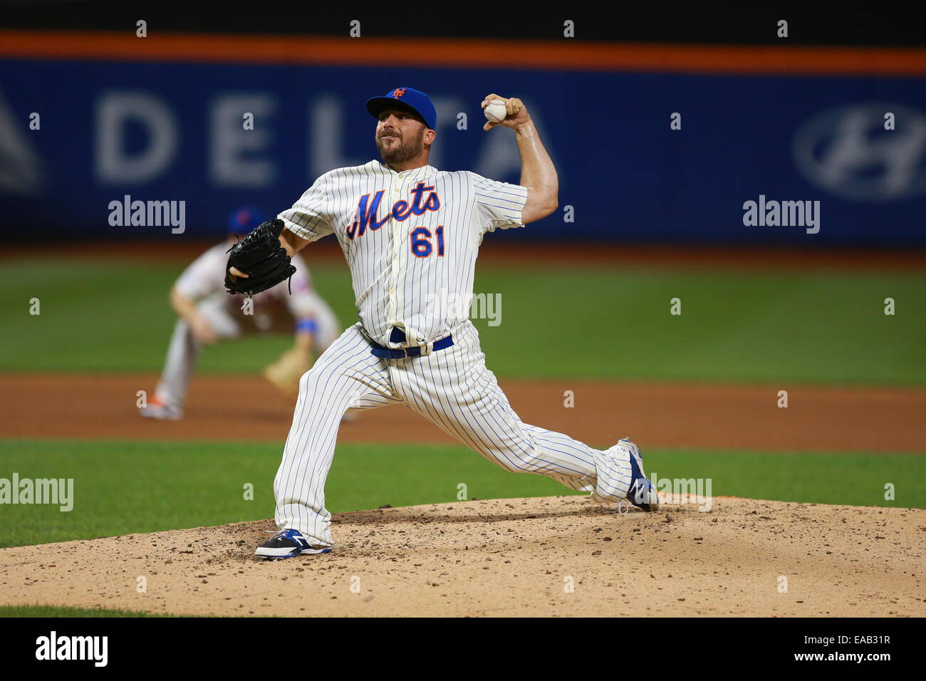 Queens, NY/USA 30th Aug. 2014 New York Mets Dana Eveland pitches