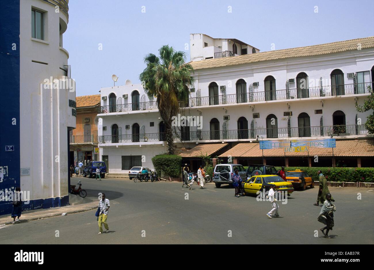Genale de Gaulle street and Hotel de la Poste, Ile de ...