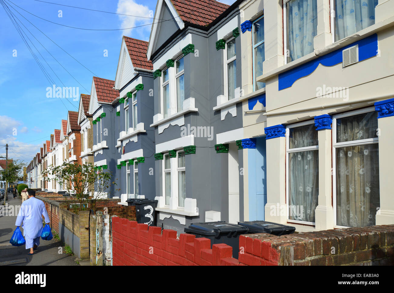 Terraced houses, Northcote Avenue, Southall, London Borough of Ealing