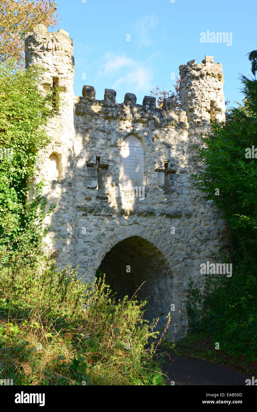Medieval gateway, Reigate Castle, Reigate, Surrey, England, United Kingdom Stock Photo
