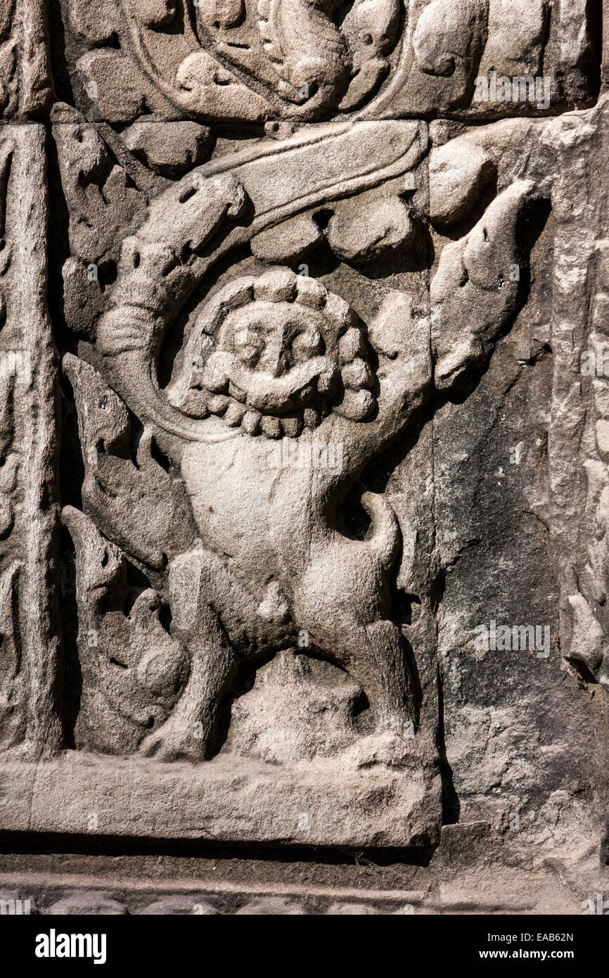 Tample Animal Cambodia. Ta Prohm Temple Ruins, 12th-13th. Century. Mythological ...