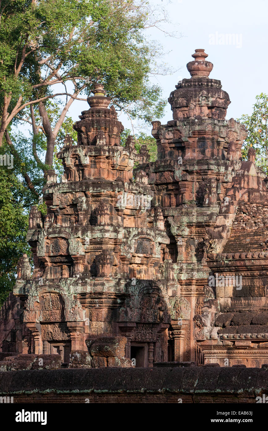Cambodia, Banteay Srei Temple, 10th. Century. Stock Photo
