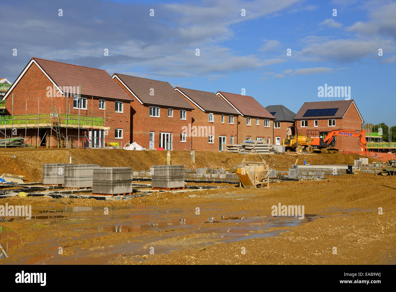 New housing construction at Addington Place Development, Woodley