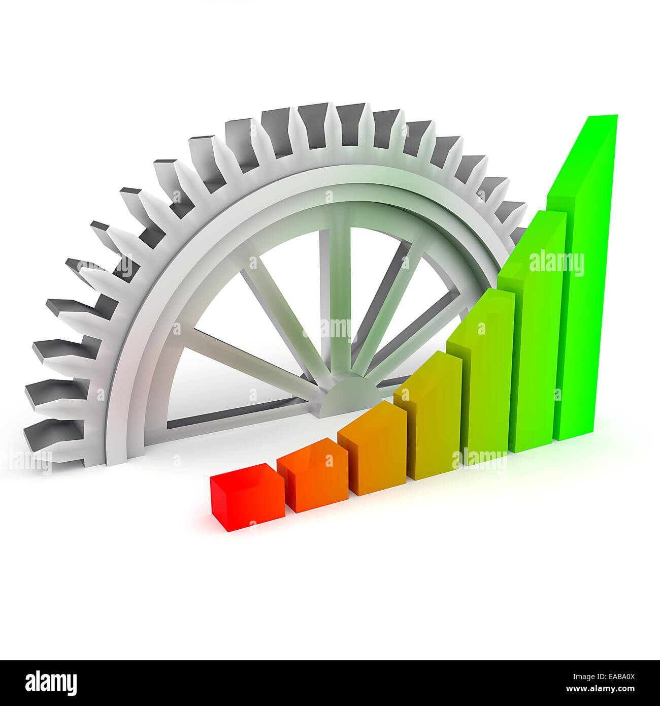 Business chart and gear Stock Photo Alamy
