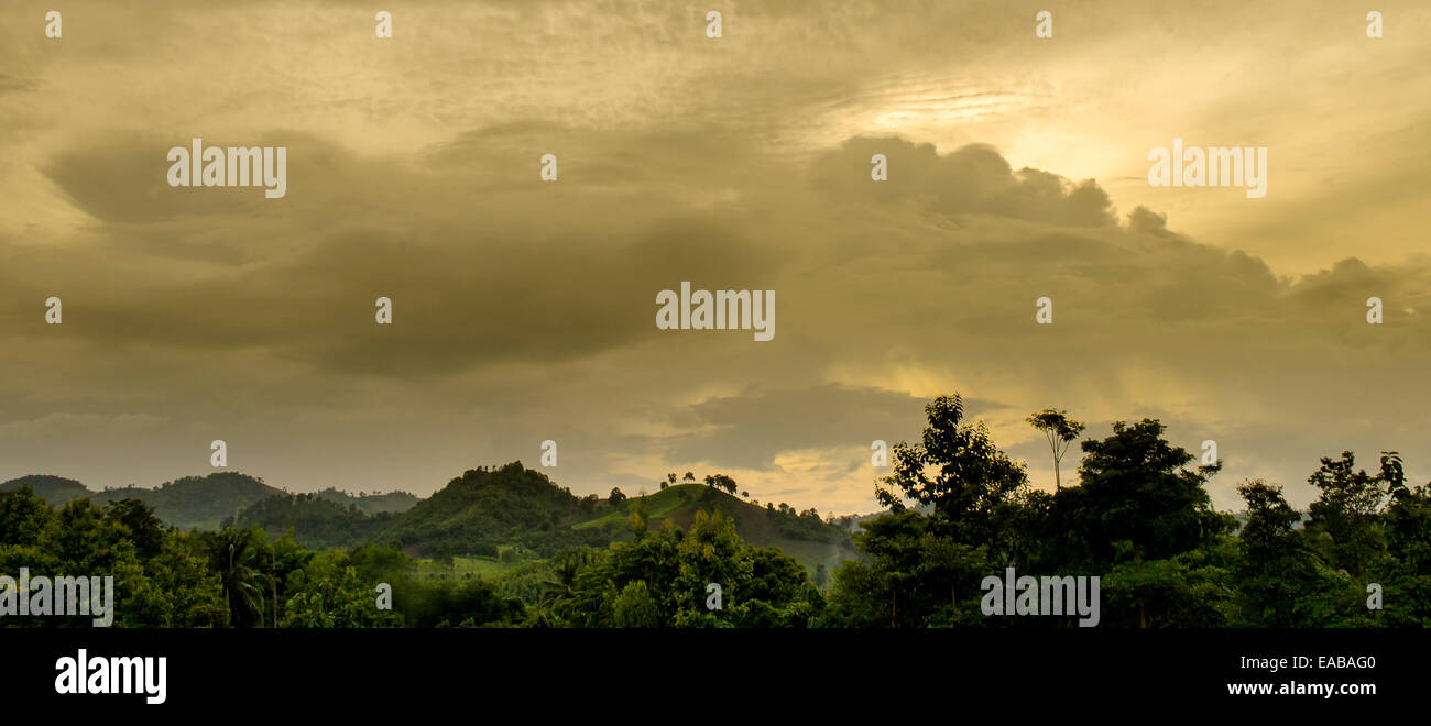 The Storm Cloudy Sky Before Raining in Evening Stock Photo - Alamy