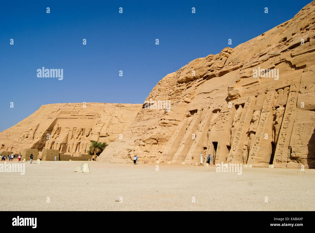 Abu Simbel ancient Egytian temples Stock Photo