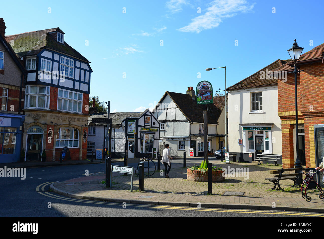 Town sign, High Street, Twyford, Berkshire, England, United Kingdom
