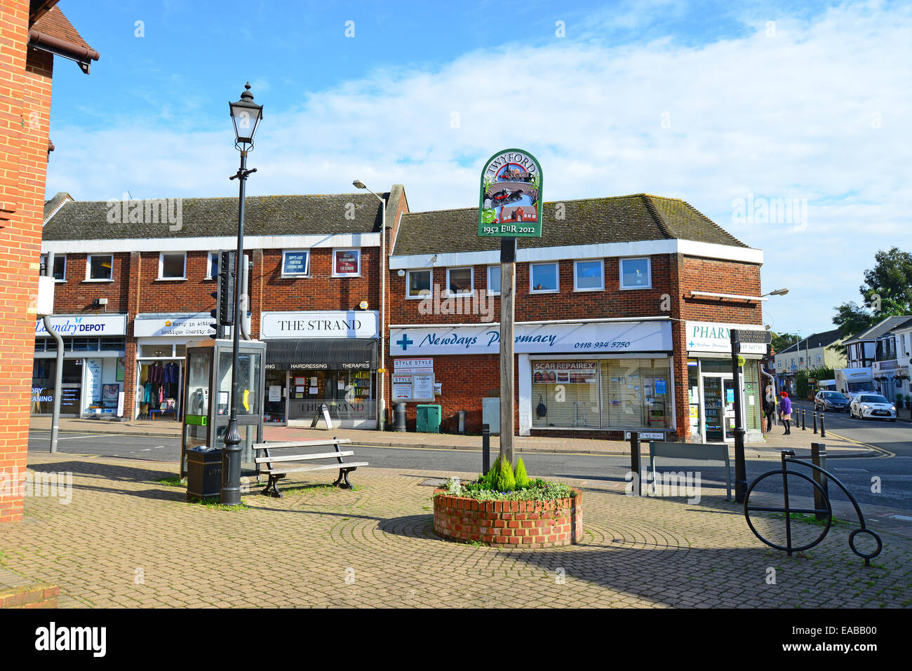 Town sign, High Street, Twyford, Berkshire, England, United Kingdom