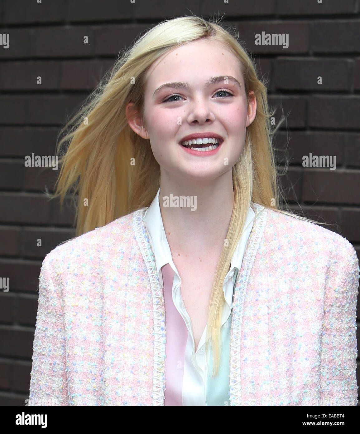 Elle Fanning outside ITV Studios Featuring: Elle Fanning Where: London