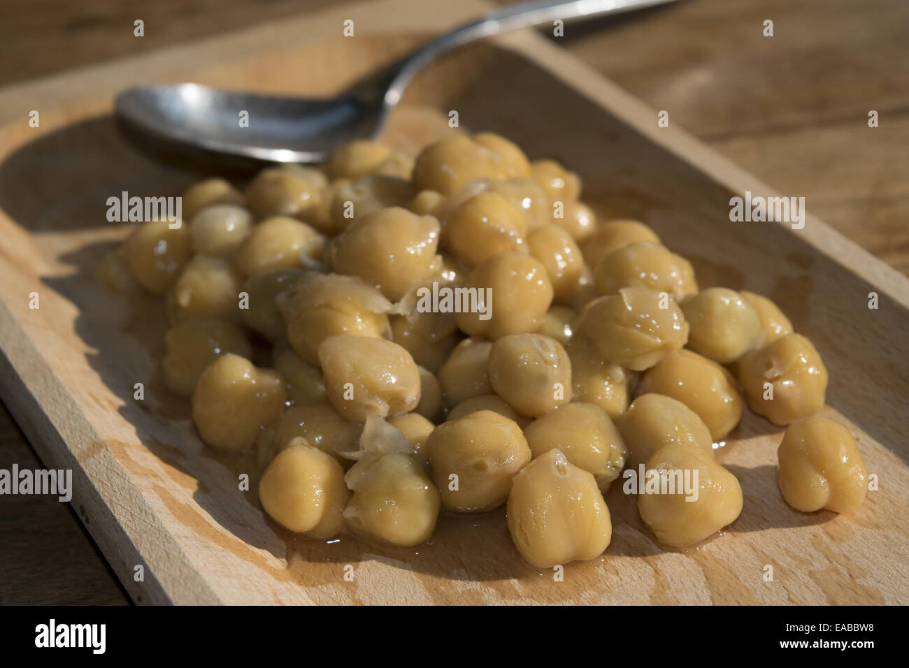 Italian recipes: soup of chickpeas in stew with aromatic  herbs Stock Photo