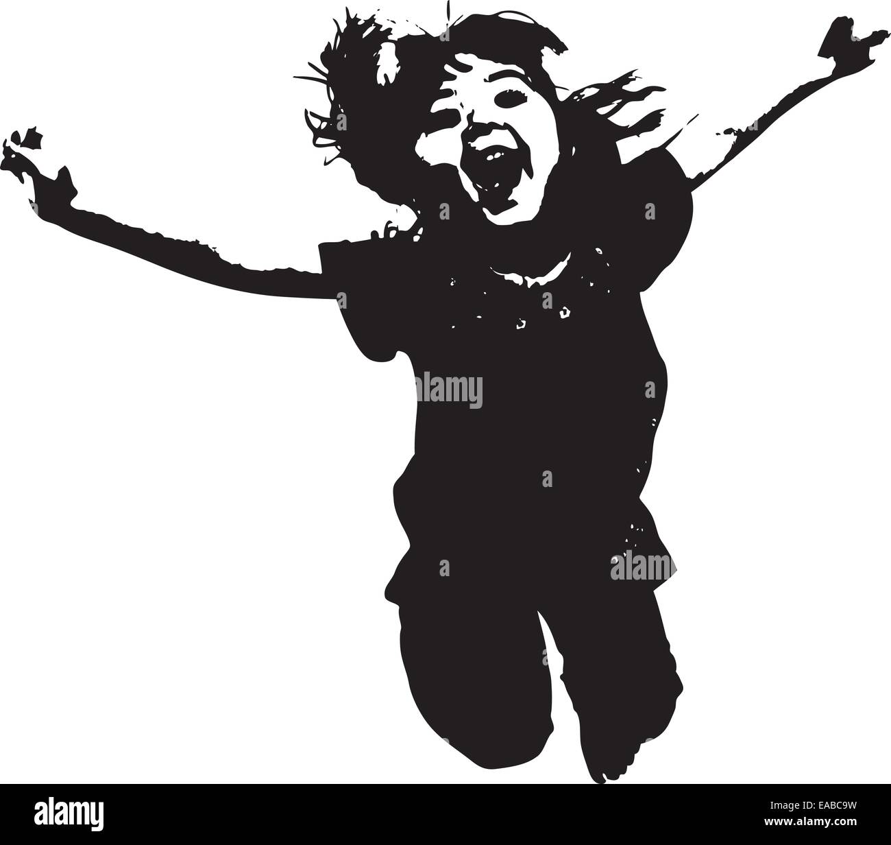 Adorable little girl isolated on white background Stock Vector Image ...