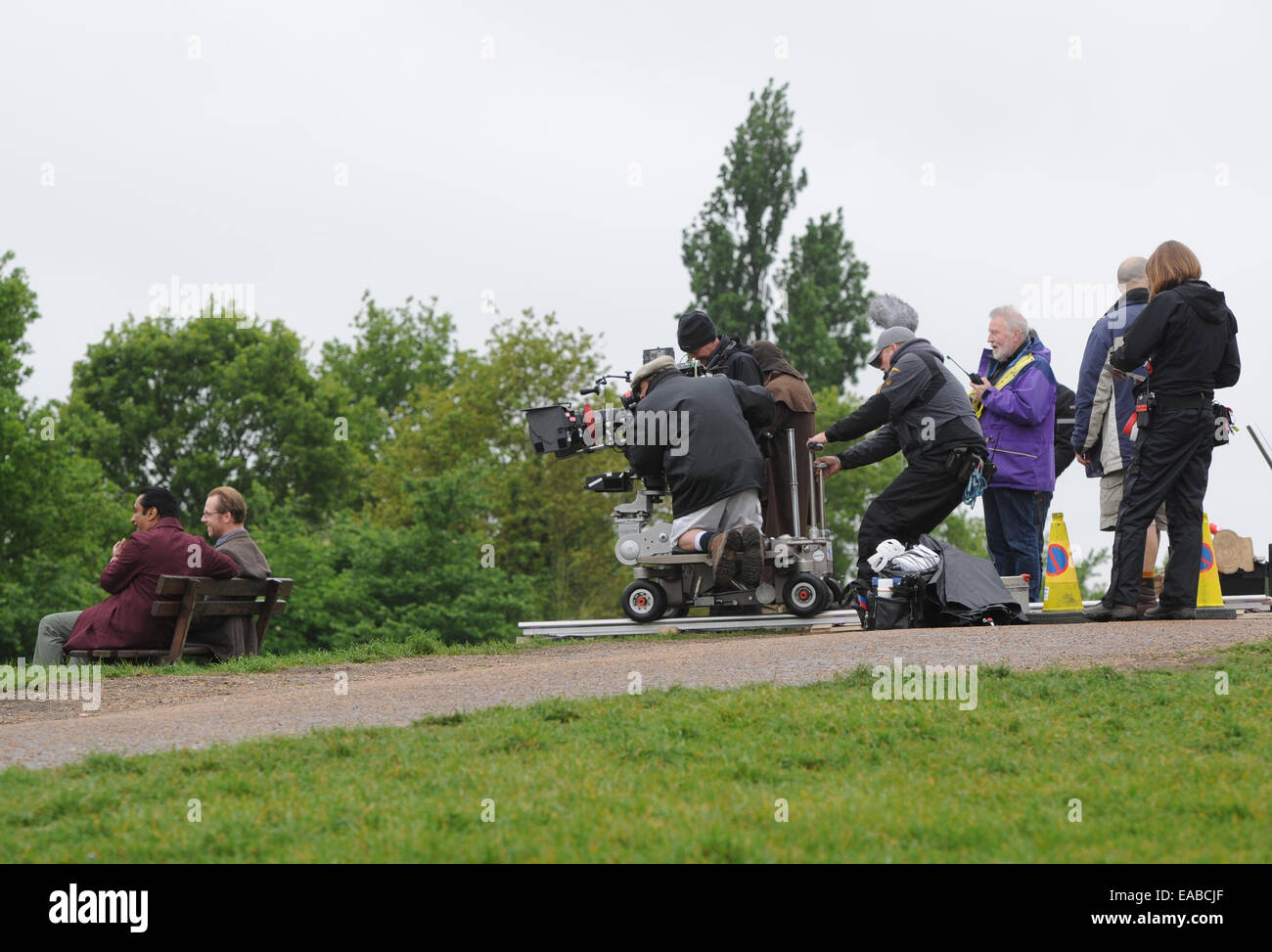 Terry Jones seen in london filming Absolutely Anything, with Simon Pegg