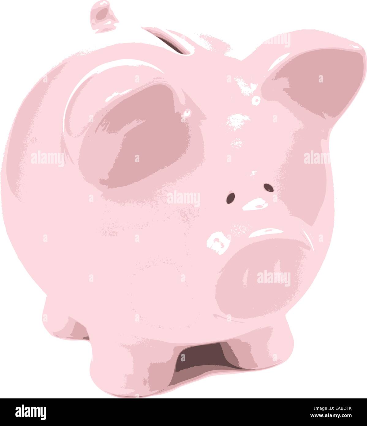 Pink Piggy Bank on isoalted on white background Stock Vector Image ...