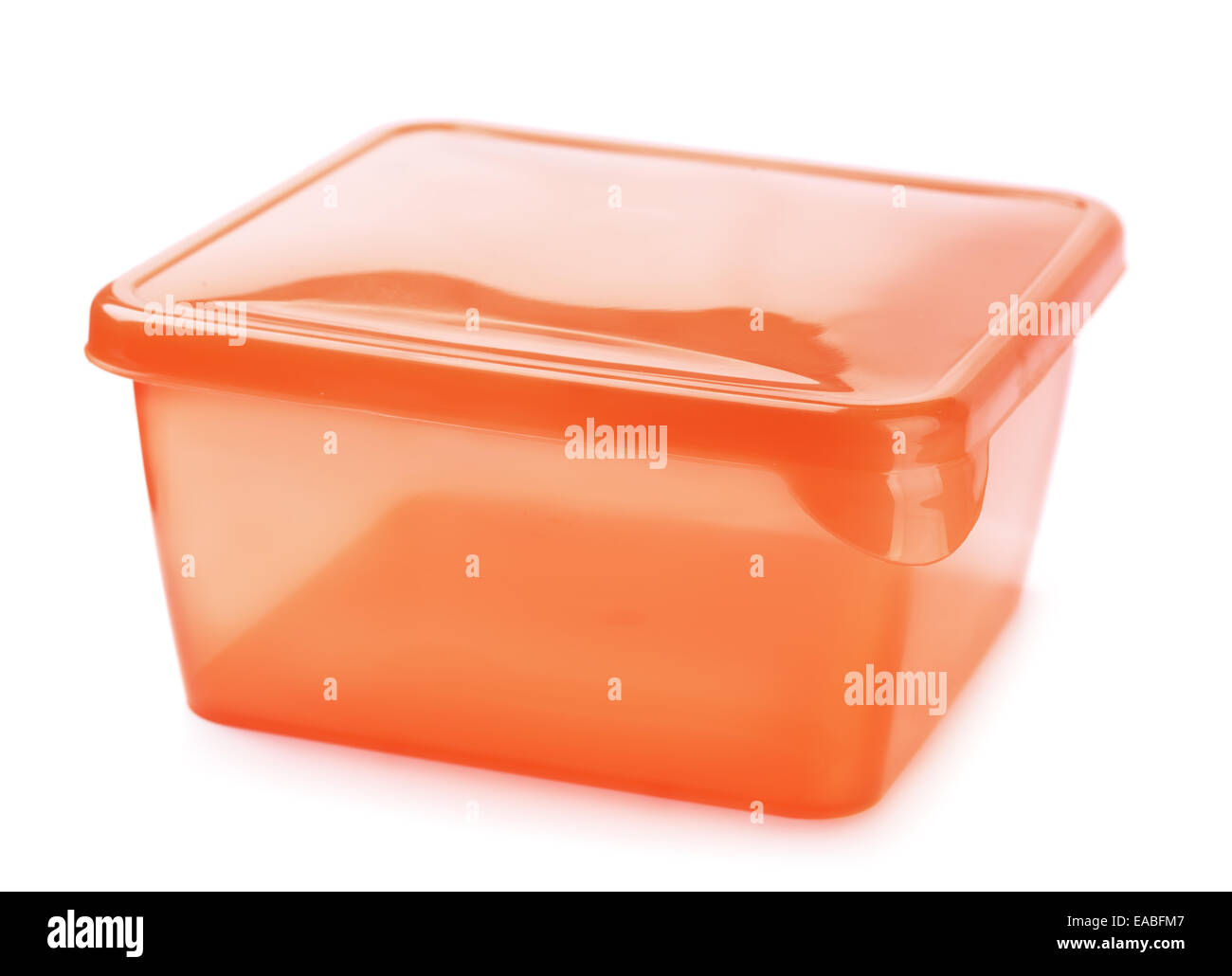 Plastic food container isolated on white Stock Photo