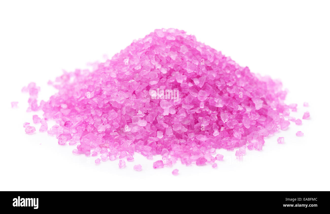 Aromatic bath salt isolated on white Stock Photo