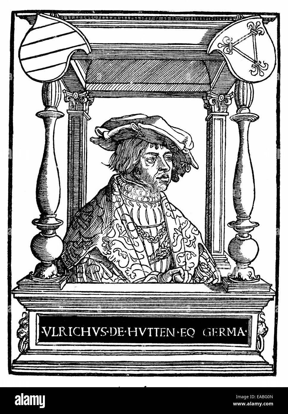 Ulrich von Hutten, 1488 - 1523, humanist,  Ulrich von Hutten (1488 - 1523), Humanist, Stock Photo