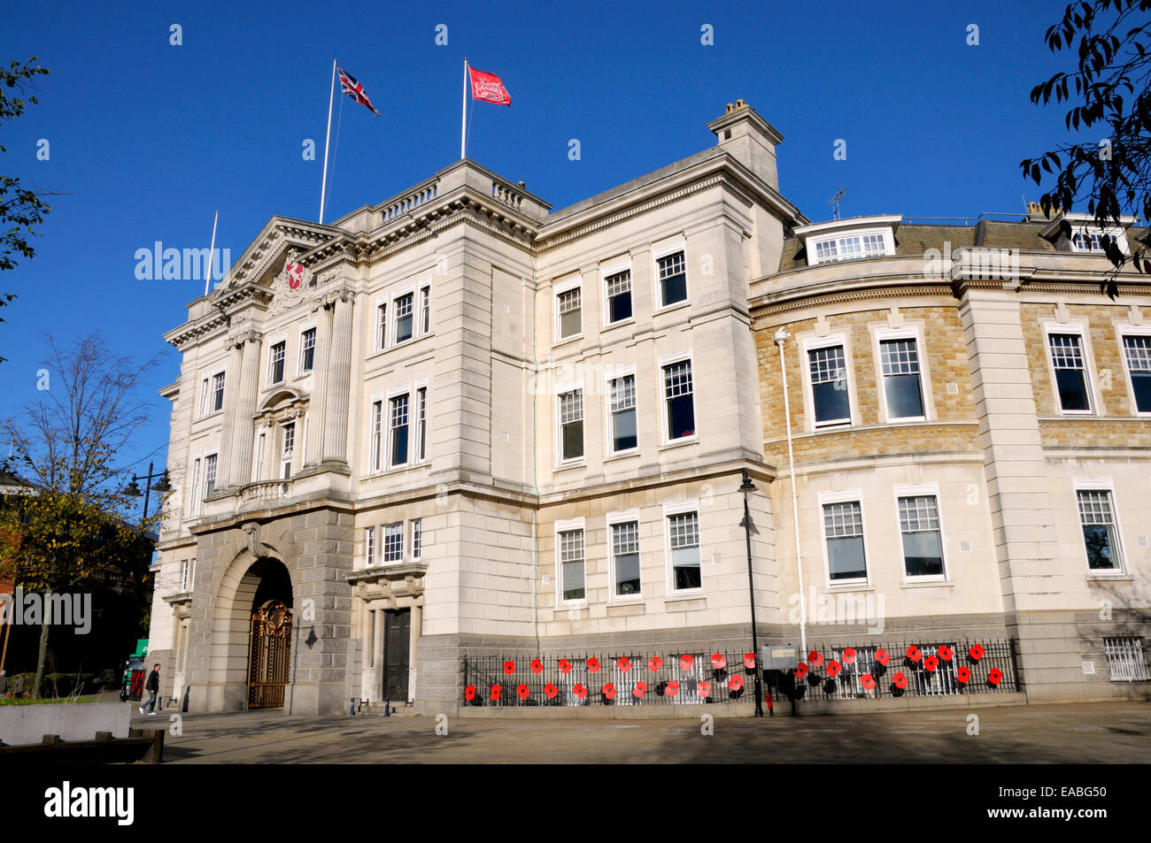 Maidstone, Kent, England, UK. County Hall - headquarters of the Kent ...