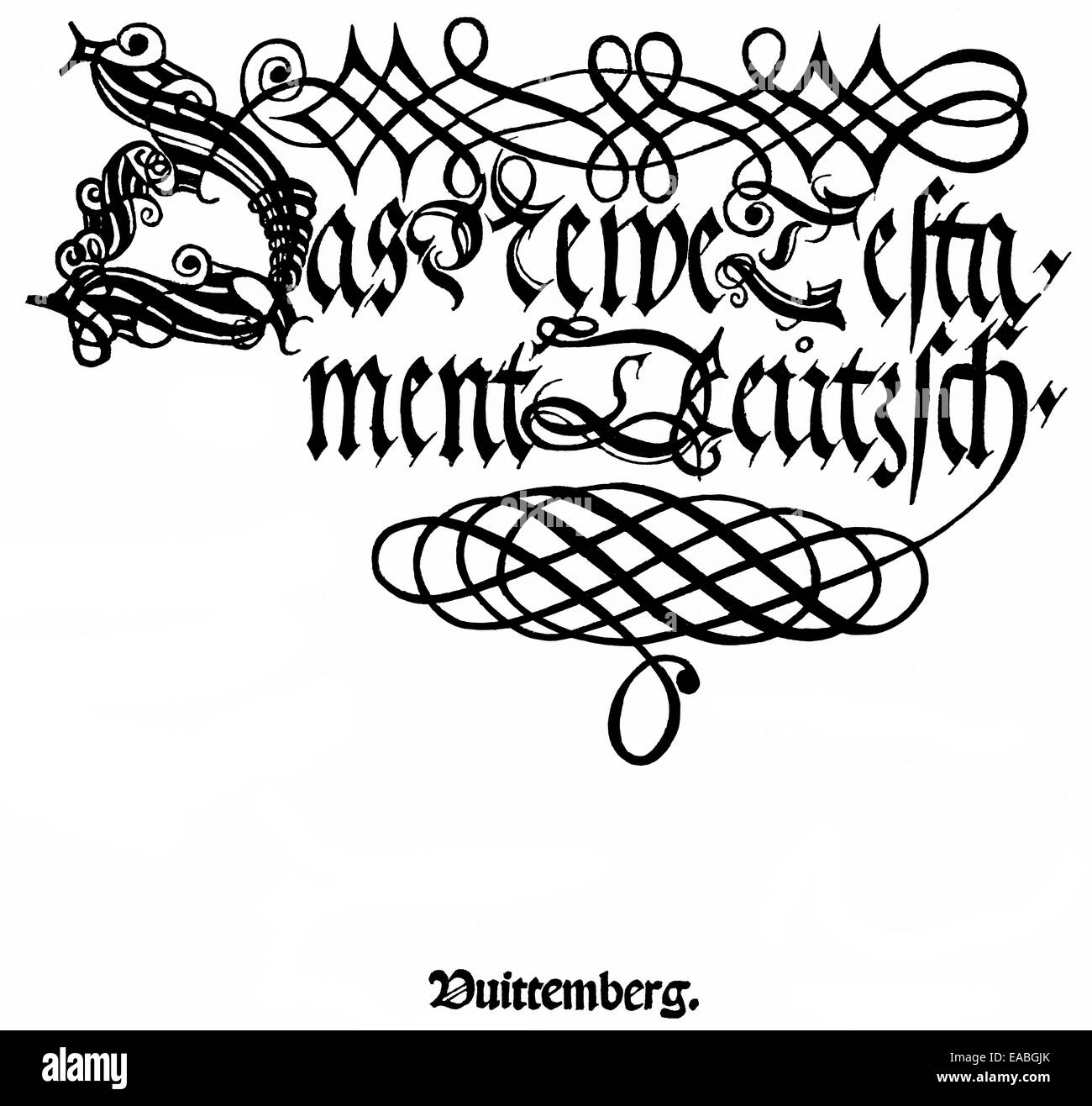 1520, title page of the first reformation document written by Martin Luther, 1483 - 1546, Holzschnitt von 1520, Titelseite der1. Stock Photo
