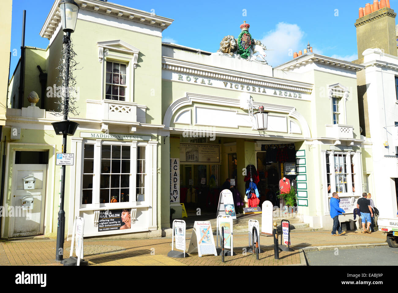 Entrance to Royal Victoria Arcade, Union Street, Ryde, Isle of Wight, England, United Kingdom Stock Photo