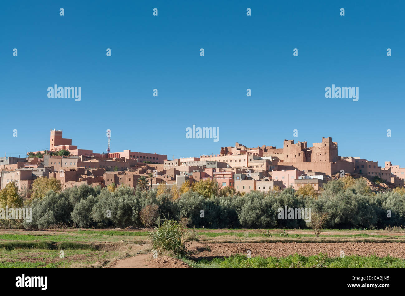 Village in the Atlas Mountains, Morocco, Africa Stock Photo