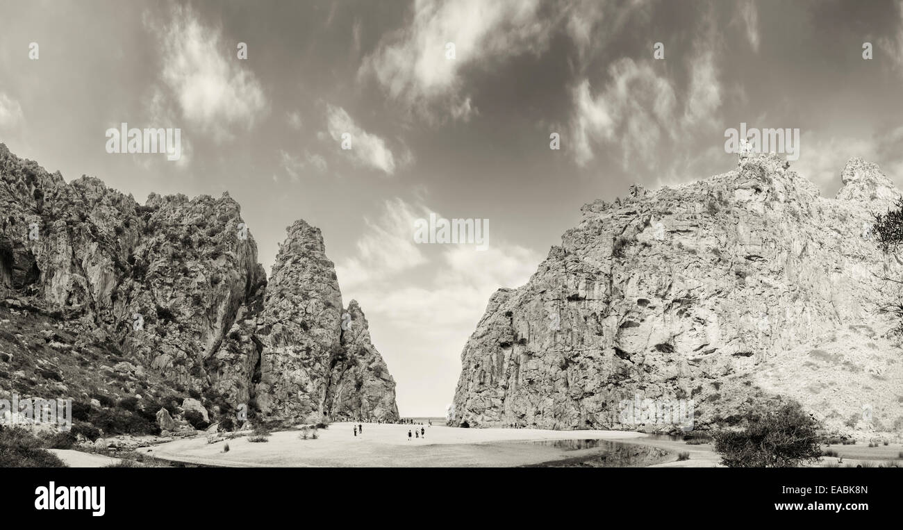 Sa Calobra beach, Torrent de Pareis, Mallorca, spain Stock Photo