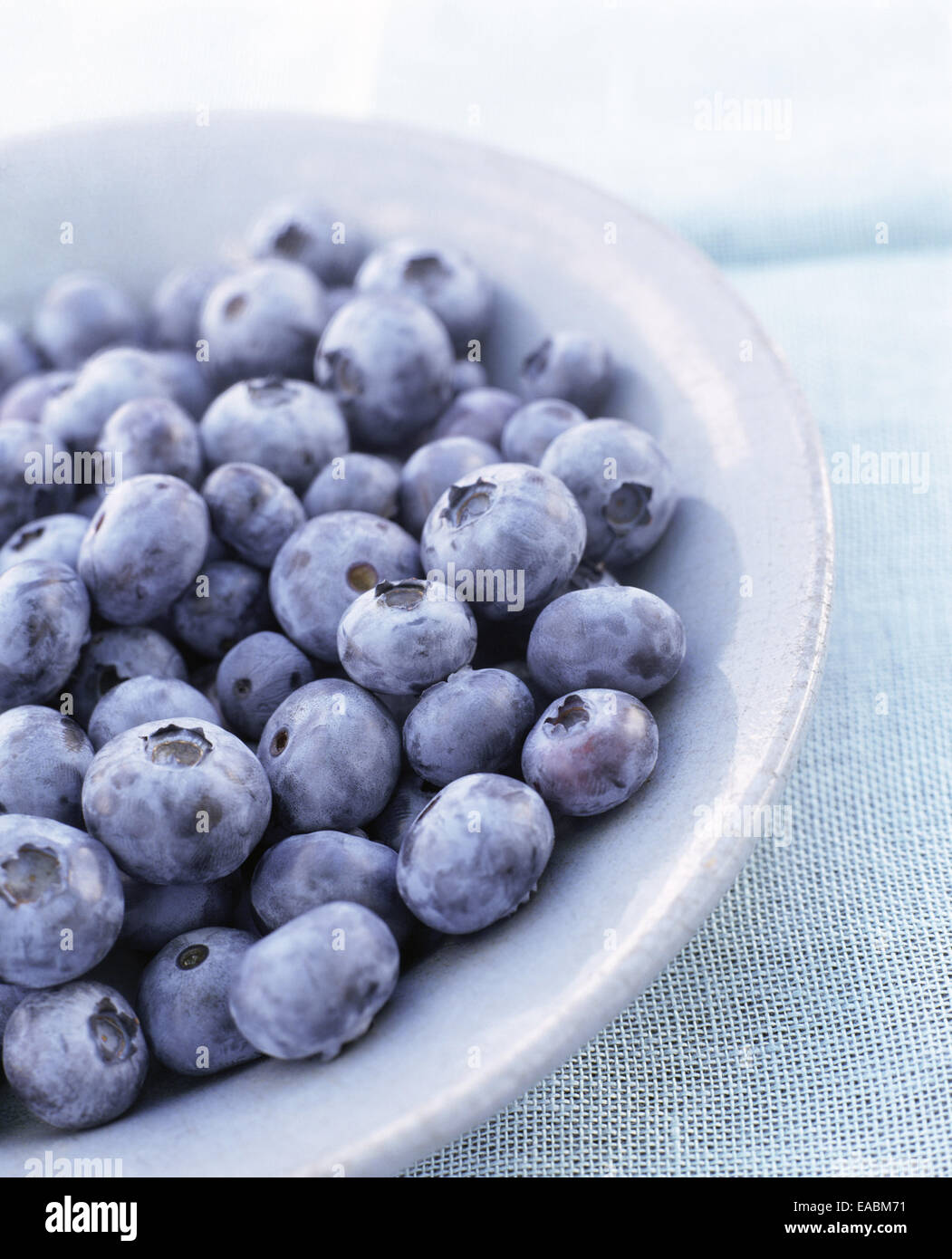 Bowl of Blueberries Stock Photo