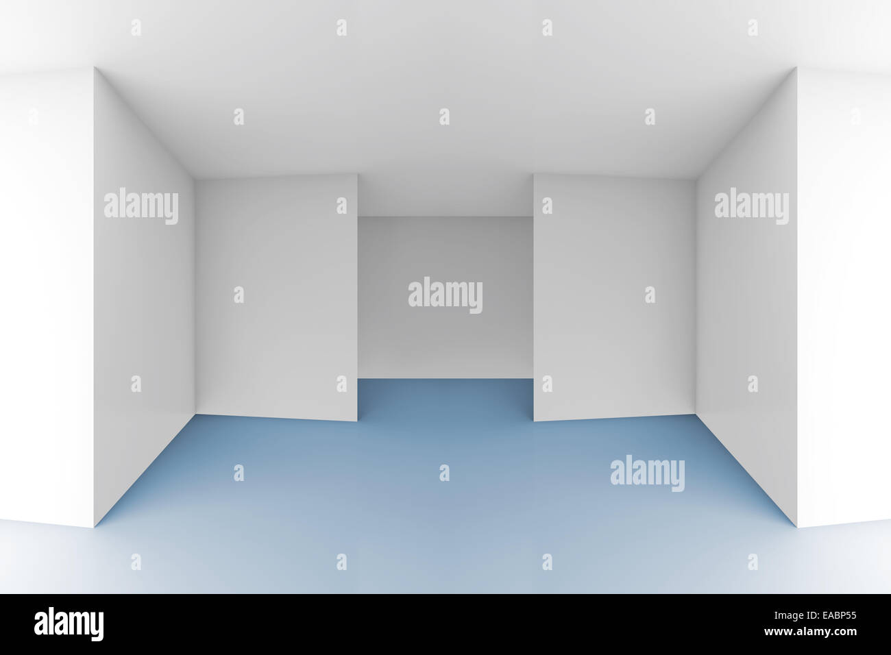 Abstract architectural 3d background, empty room interior with white ...