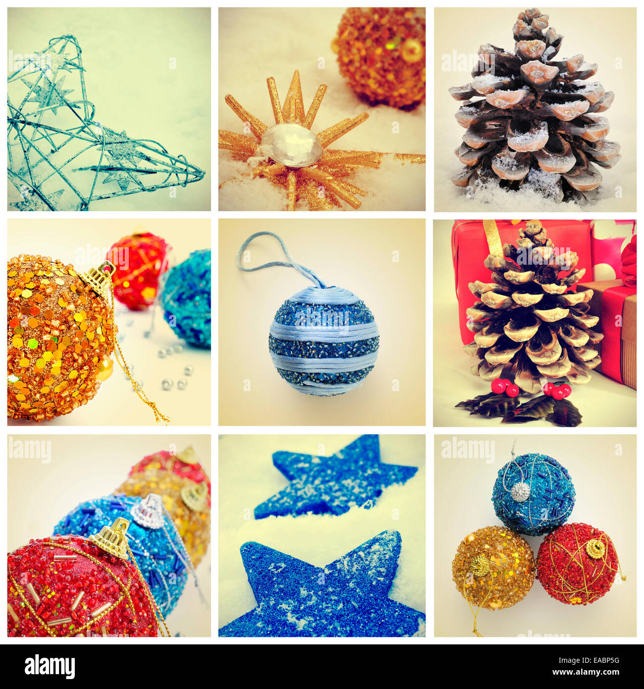 collage christmas ornaments