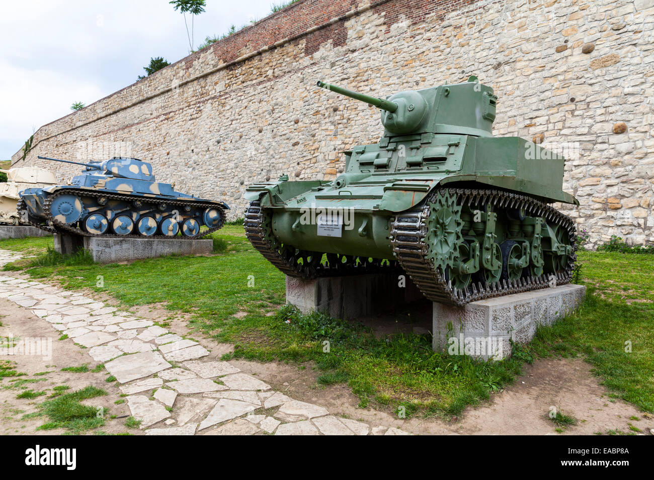 Serbia Belgrade Kalemegdan fortress tank Stuart M3A1 Stock Photo