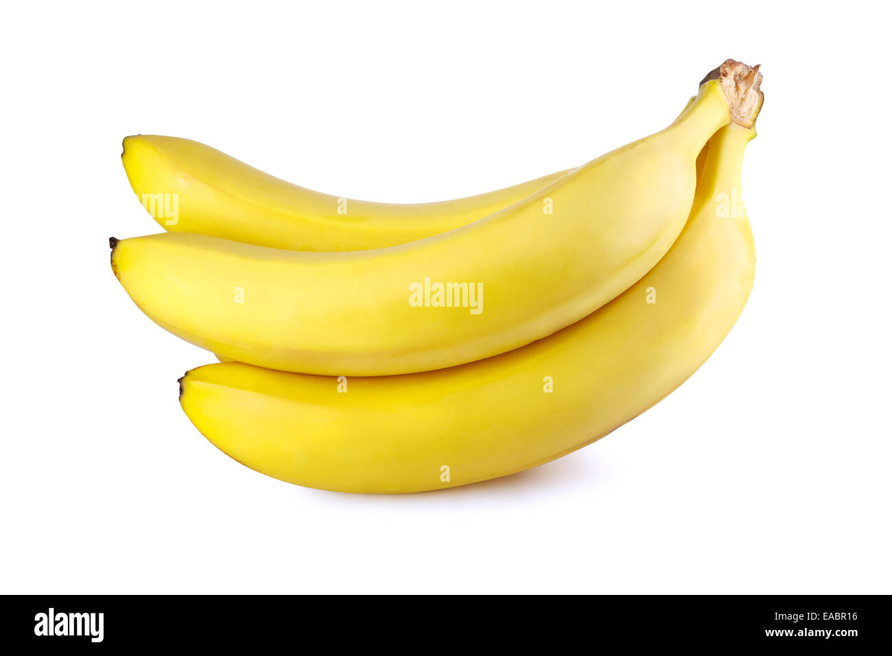 Bunch of ripe bananas on white background. Stock Photo
