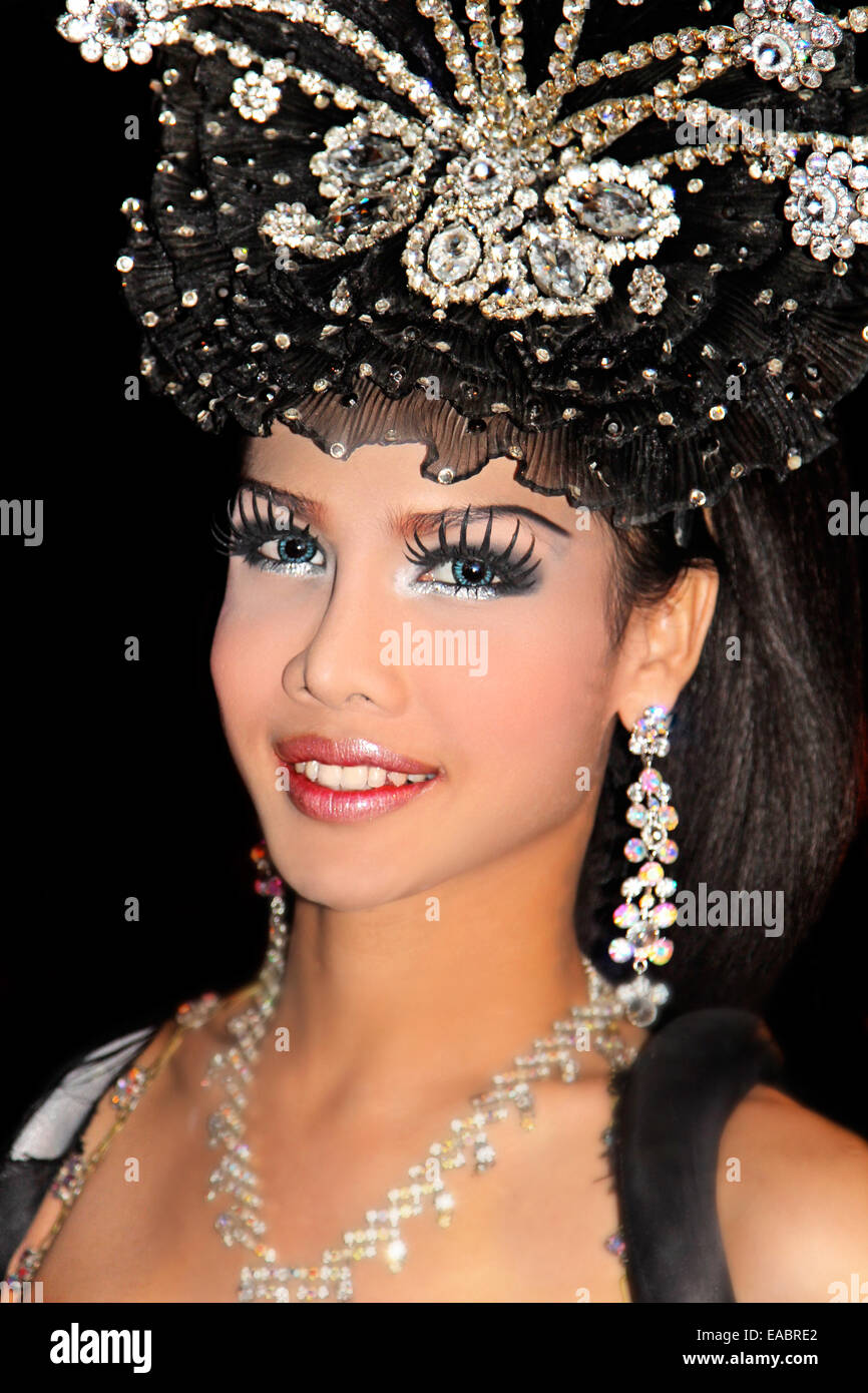 Ladyboy in Pattaya, Thailand, Alcazar Cabaret Stock Photo