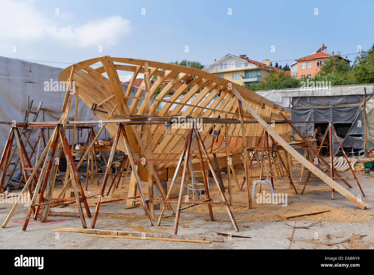 Turkey, Black Sea, Kurucasile, boat builder's yard Stock Photo Alamy