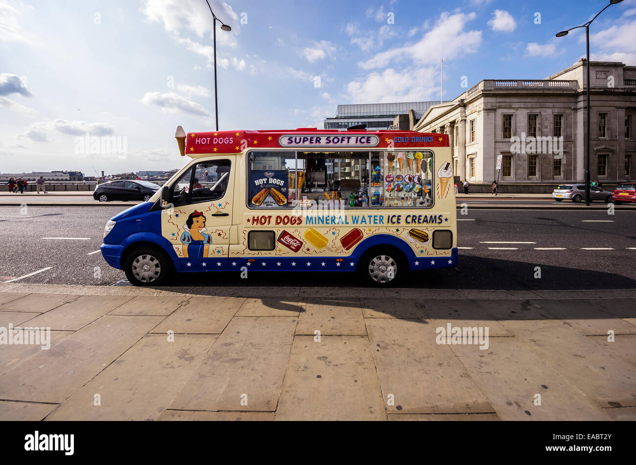 UK London Food truck at London Bridge Stock Photo Alamy
