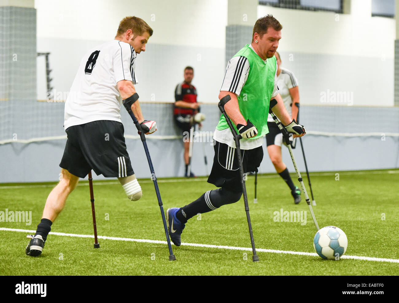Hoffenheim, Germany. 08th Nov, 2014. Footballer players with amputated