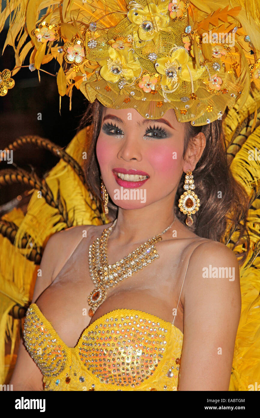 Ladyboy in Pattaya, Thailand, Alcazar Cabaret Stock Photo