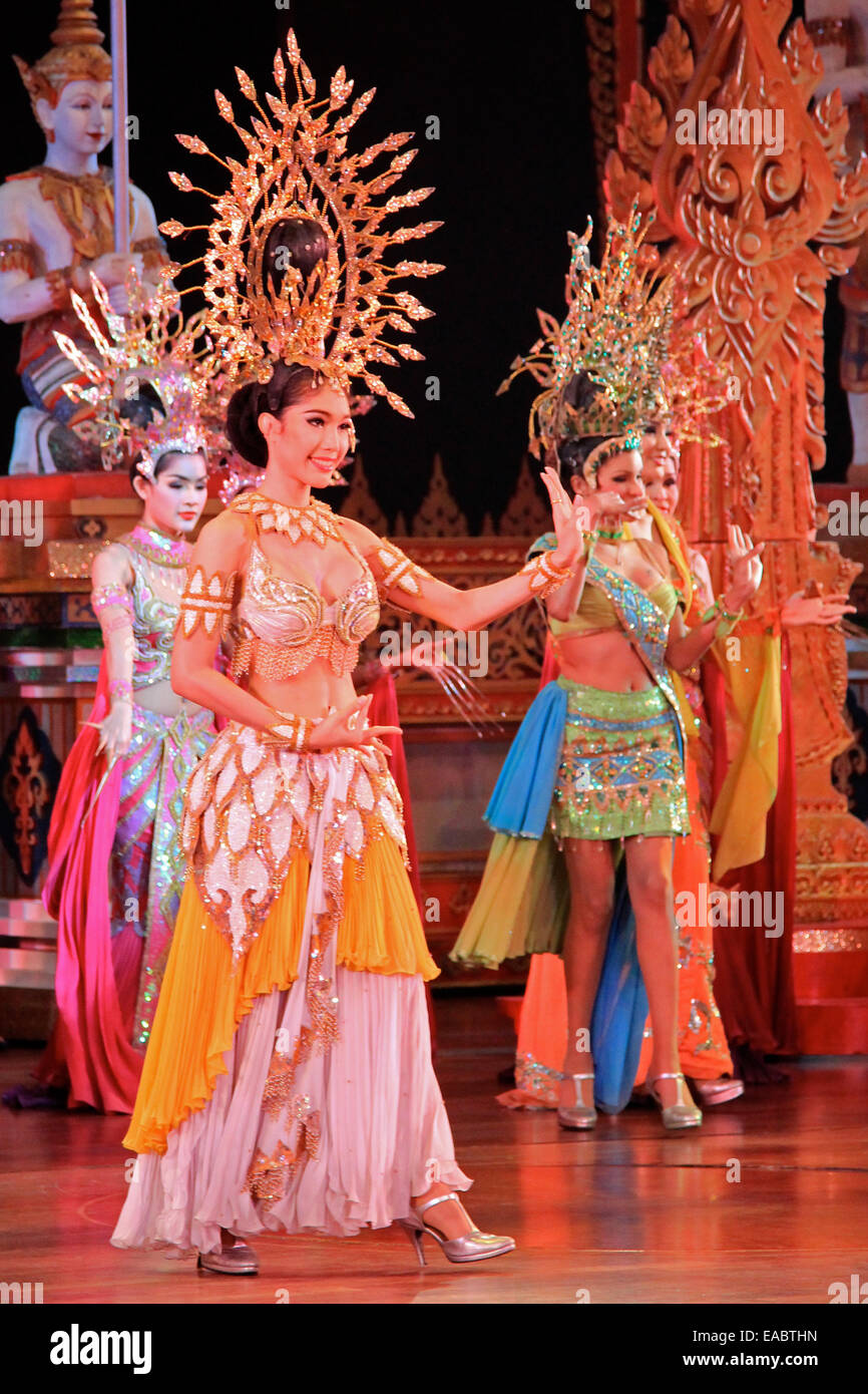 Dancer in the Alcazar Cabaret Show in Pattaya, Thailand Stock Photo