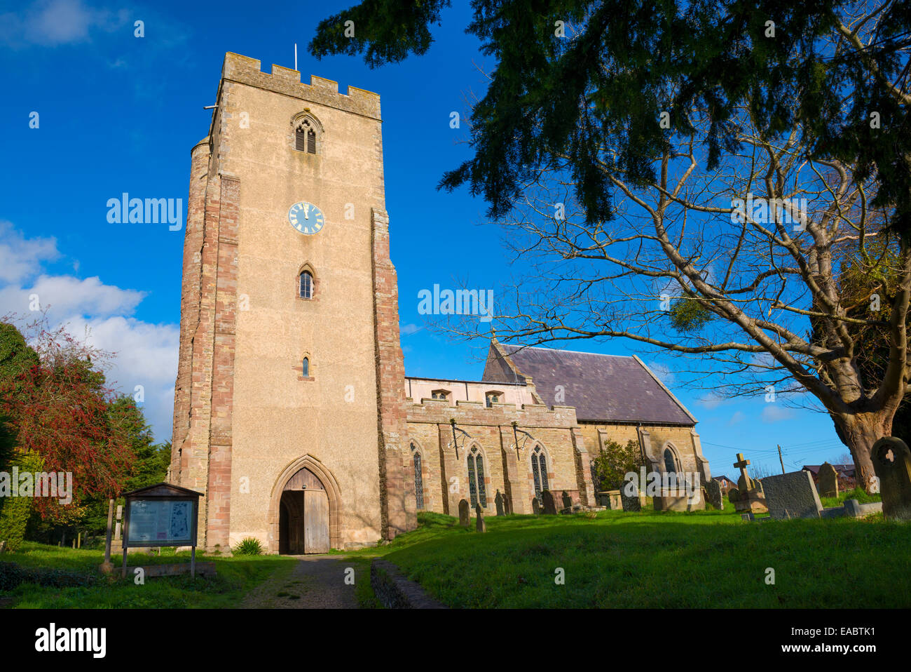 St Mary Magdalene Church, Leintwardine, Herefordshire, England Stock