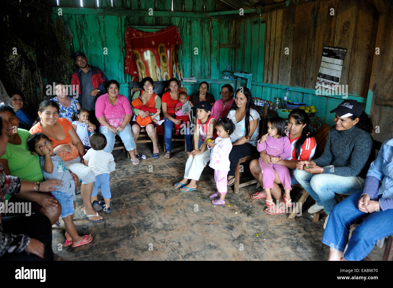 Paraguay Departamento Concepcion Comunidad Arroyito village assembly Stock Photo