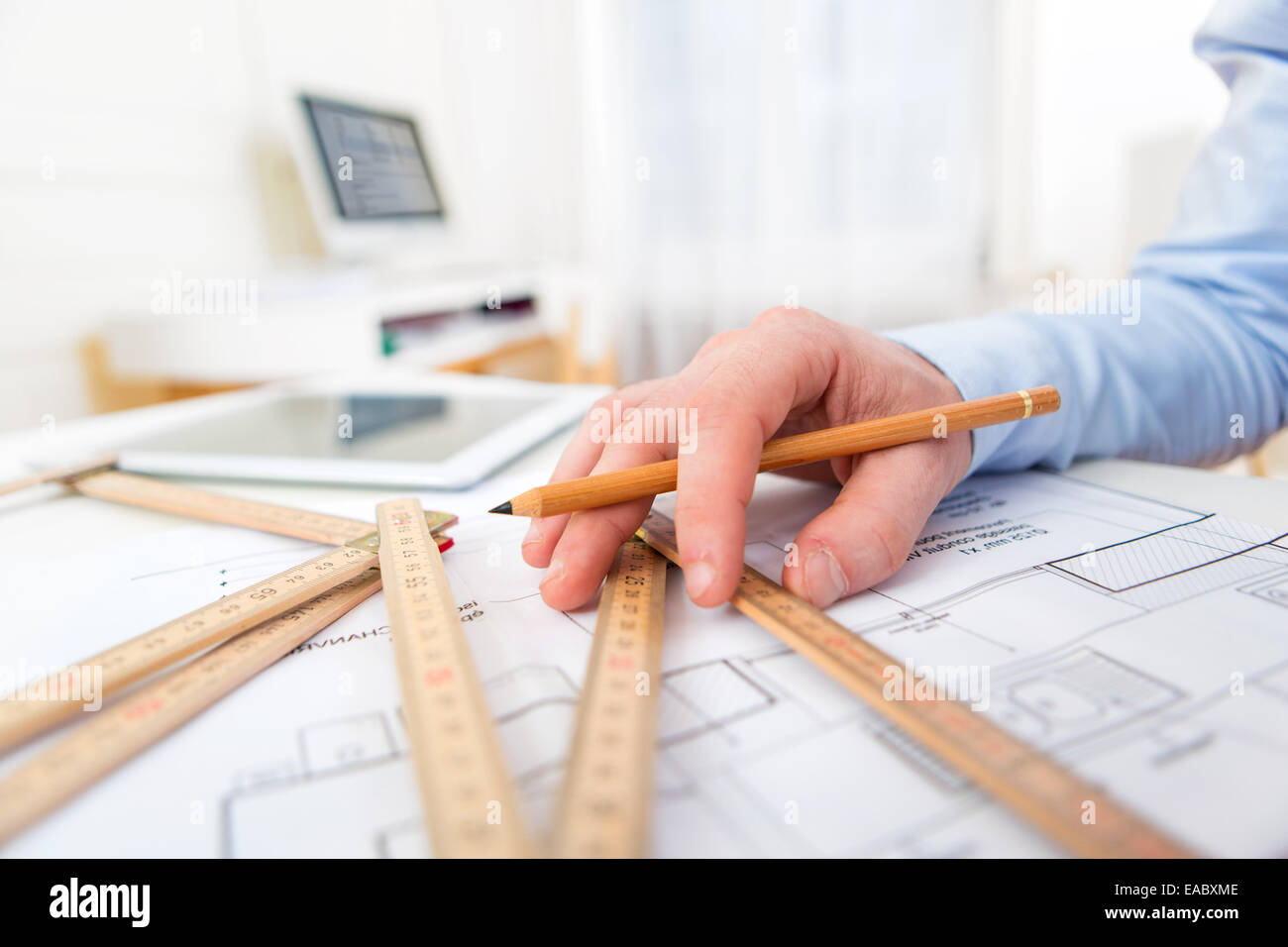 Architect desk hi-res stock photography and images - Alamy