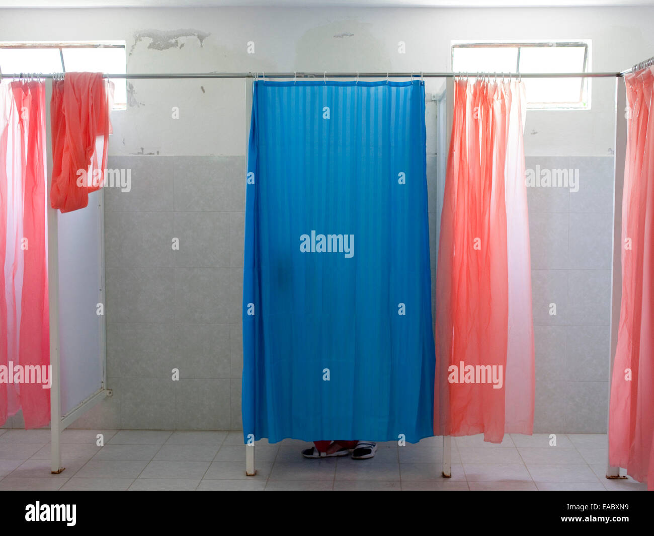 Changing room swimming pool