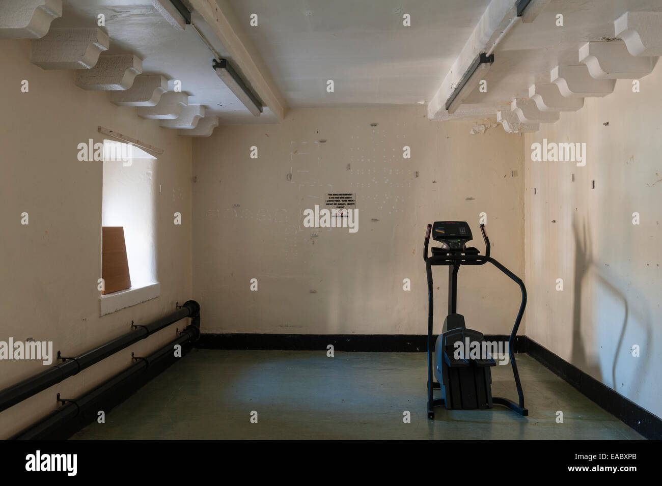 HMP Lancaster Castle, Lancashire, UK. Exercise room in B wing (the former male debtors prison) Stock Photo