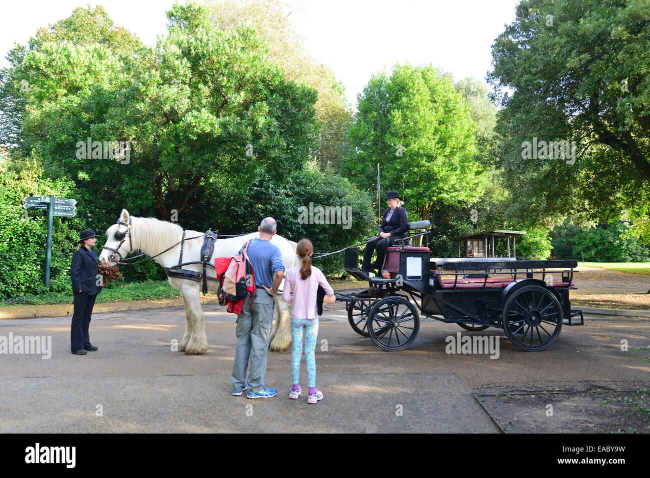 Horse carriage at entrance to Osborne House, East Cowes, Isle of Wight, England, United Kingdom Stock Photo