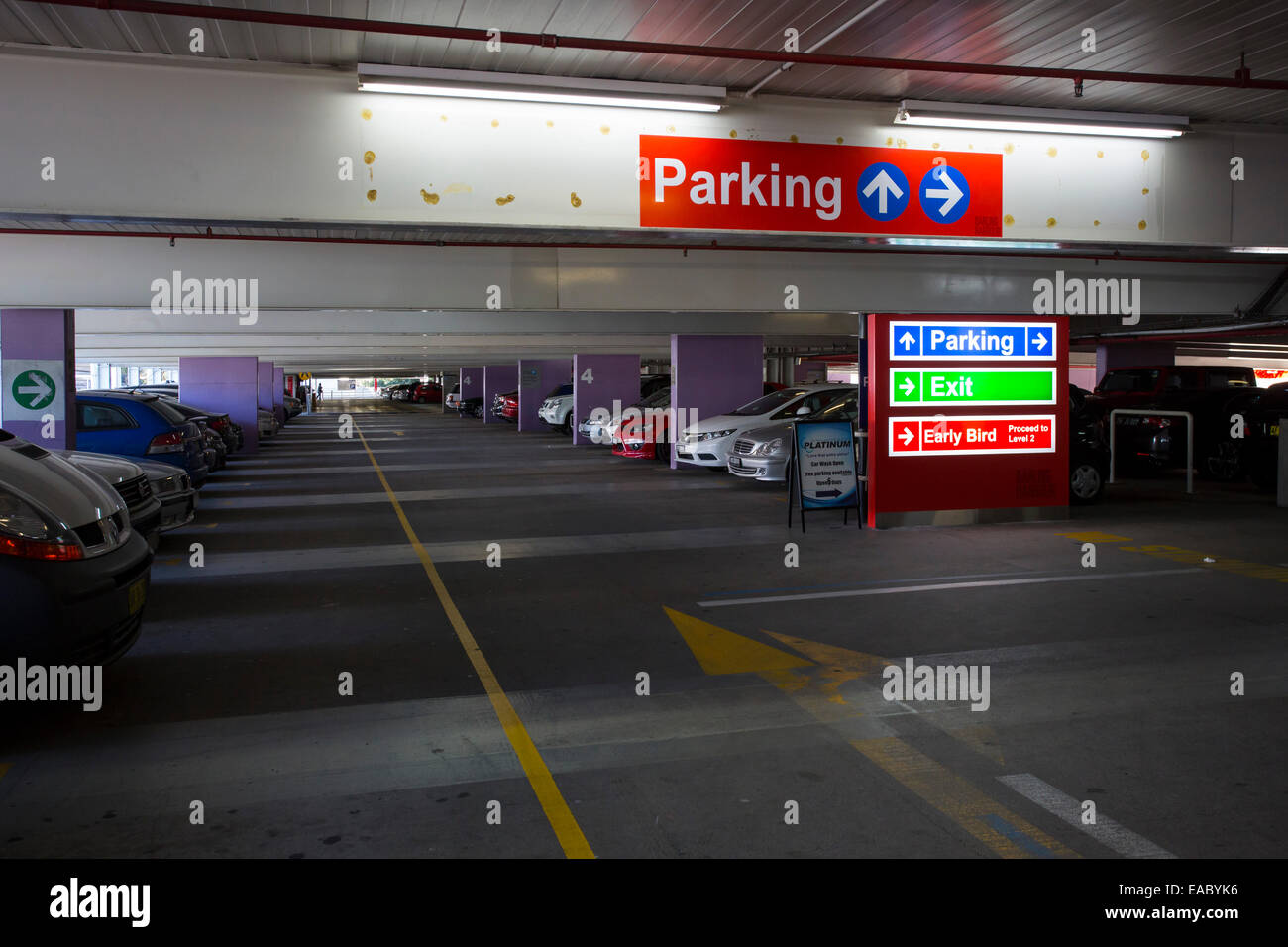 Underground parking in Sydney City, New South Wales, Australia Stock Photo Alamy