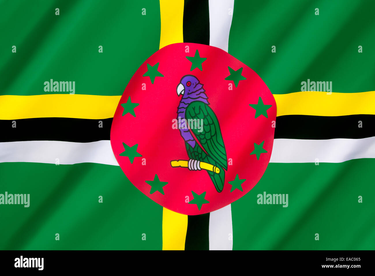 Flag of Dominica Stock Photo