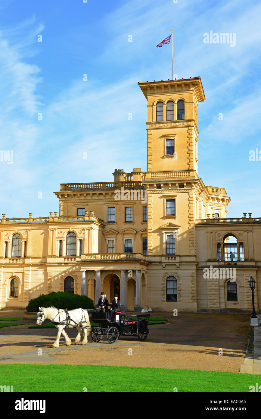 The entrance facade, Osborne House, East Cowes, Isle of Wight, England