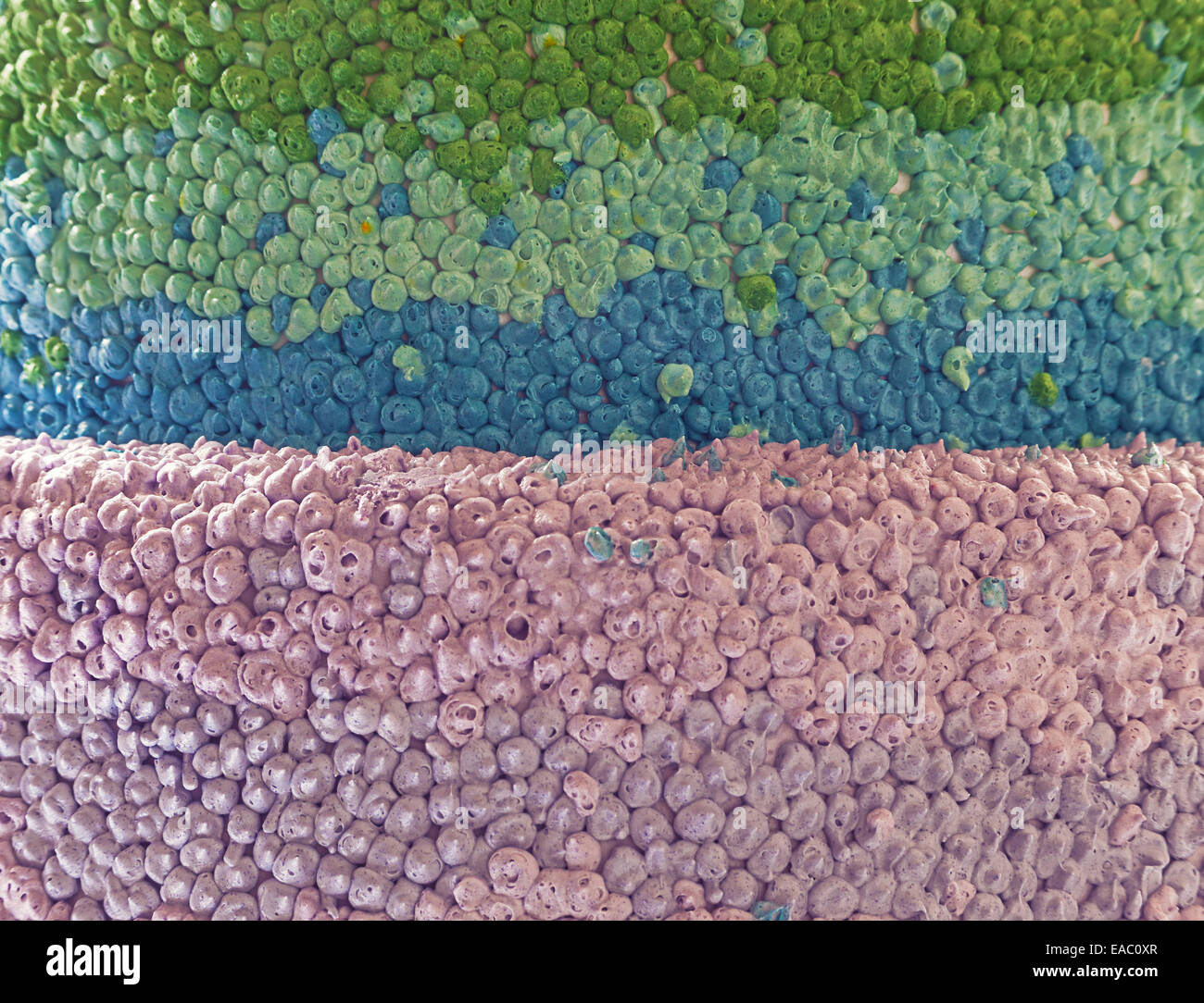 One part of a birthday cake, details of decoration. Stock Photo