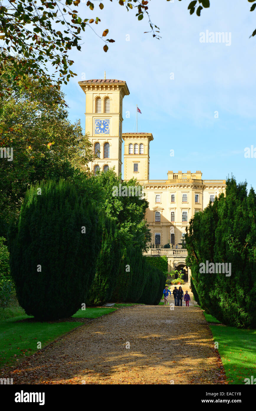 Garden terrace and grounds, Osborne House, East Cowes, Isle of Wight, England, United Kingdom