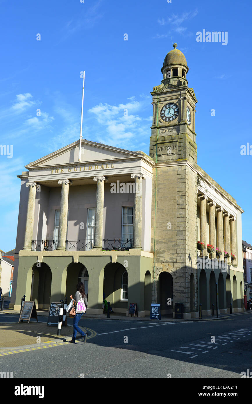 The Guildhall, High Street, Newport, Isle of Wight, England, United Kingdom Stock Photo