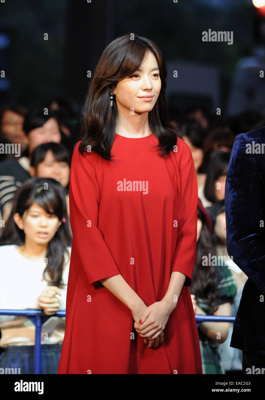 Actress Hyo-Joo Han attends premiere event for her first appearance in Japanese movie at Tokyo International Film Festival. Stock Photo